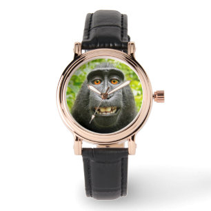 Monkey Selfie Armbanduhr