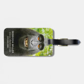 Monkey Selfie Gepäckanhänger (Rückseite horizontal)