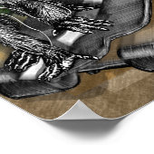 Monkey Selfie Simian Skater Camera Poster (Ecke)