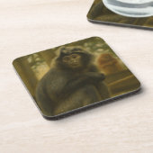 Monkey - Serene Wildlife Art Getränkeuntersetzer (Linke Seite)