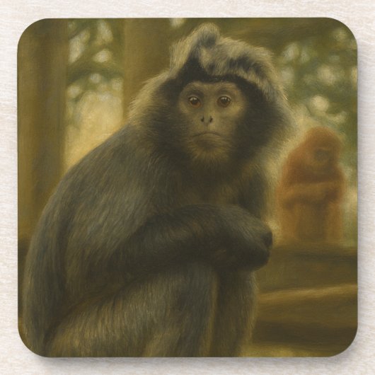 Monkey - Serene Wildlife Art Getränkeuntersetzer (Vorderseite)
