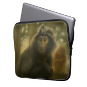 Monkey - Serene Wildlife Art Laptopschutzhülle (Vorderseite Links)