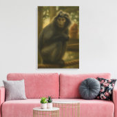 Monkey - Serene Wildlife Art Leinwanddruck (Insitu (Wohnzimmer))