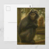 Monkey - Serene Wildlife Art Postkarte (Vorne/Hinten)