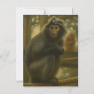 Monkey - Serene Wildlife Art Postkarte