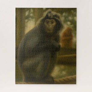 Monkey - Serene Wildlife Art Puzzle