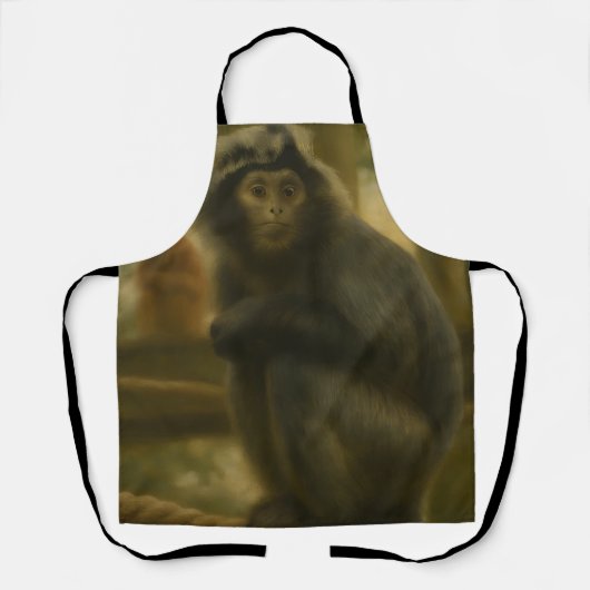 Monkey - Serene Wildlife Art Schürze (Vorderseite)