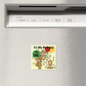 Monkey Shine 1. Geburtstagsgeschenke Magnet (In Situ (Geschirrspüler))
