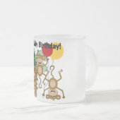 Monkey Shine 1. Geburtstagsgeschenke Mattglastasse (VorderseiteRechts)