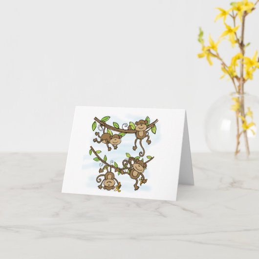Monkey Shine Mitteilungskarten (Gelbe Blume)