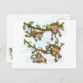 Monkey Shine Postkarte (Vorne/Hinten)