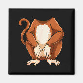 Monkey Shirt Adult Kids Men Women Brown Monkey Cos Magnet (Vorne)