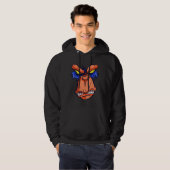 Monkey Shows Teeth Eye Evil Gorilla Hoodie (Vorne ganz)