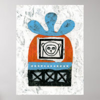 Monkey sieht alle Plakatwände Kunst
