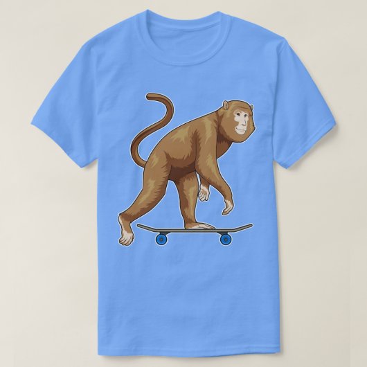 Monkey Skater Skateboard T-Shirt (Design vorne)