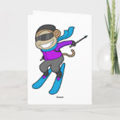 Monkey Skier Karte (Rückseite)