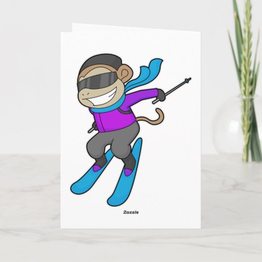 Monkey Skier Karte (Rückseite)
