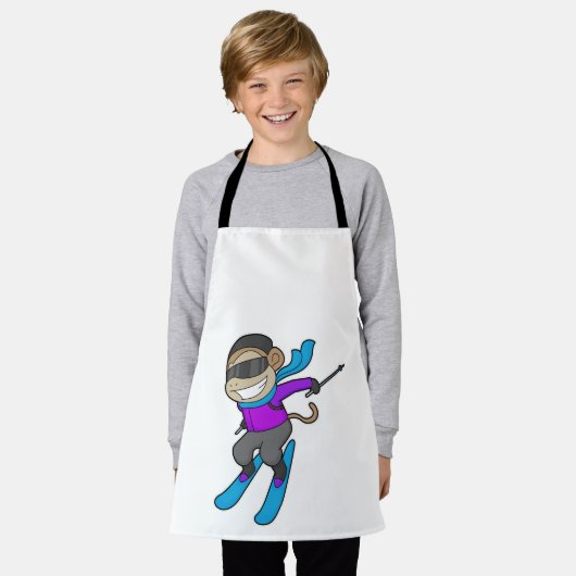 Monkey Skier Schürze (Getragen)