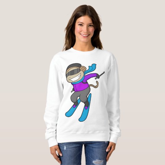 Monkey Skier Sweatshirt (Vorne ganz)