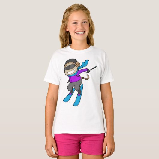 Monkey Skier T-Shirt (Vorne ganz)
