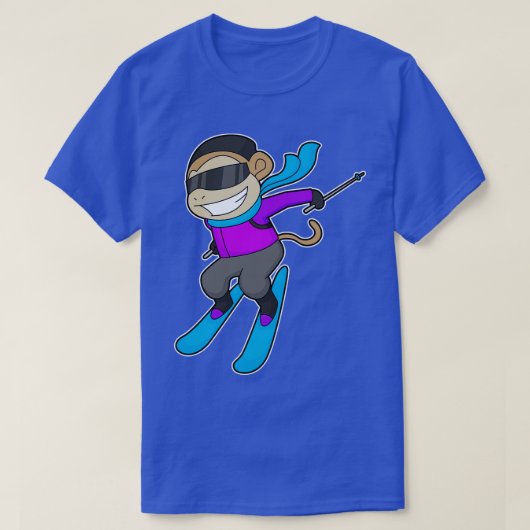 Monkey Skier T-Shirt (Design vorne)