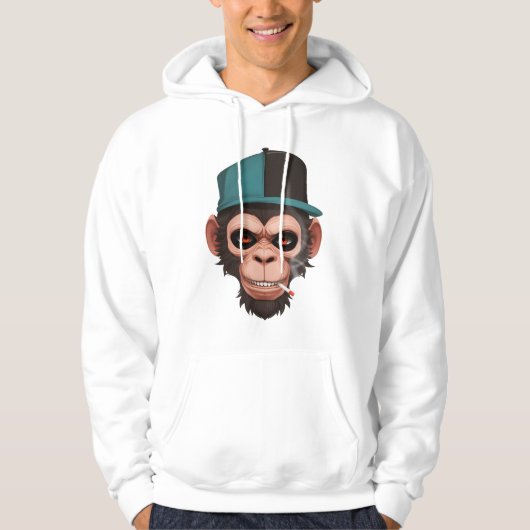 Monkey smokes hoodie (Vorderseite)