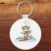 Monkey Snowboarder Schlüsselanhänger (Vorderseite)