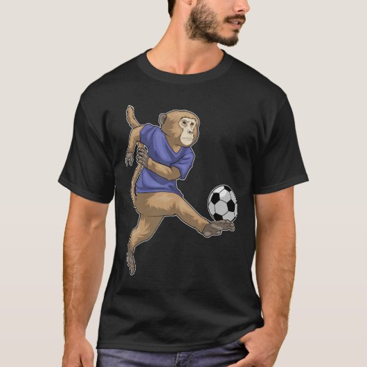 Monkey Soccer player Soccer T-Shirt (Vorderseite)