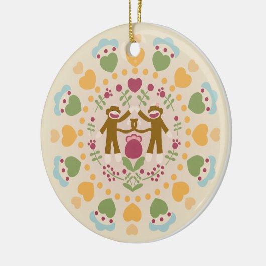 Monkey-Sock im Mendrisiotto Keramik Ornament (Links)