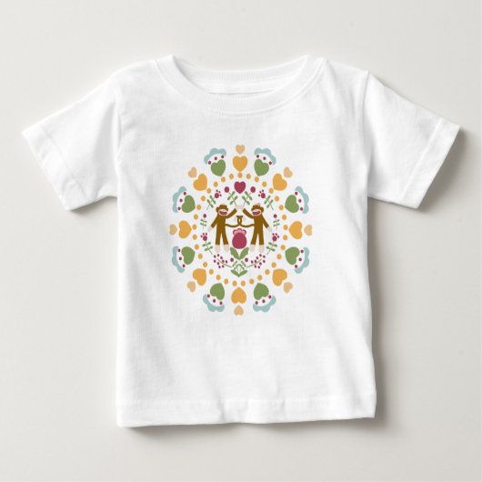 Monkey-Socken im Volksgarten Baby T-shirt (Vorderseite)
