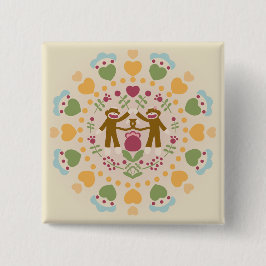 Monkey-Socken im Volksgarten Button