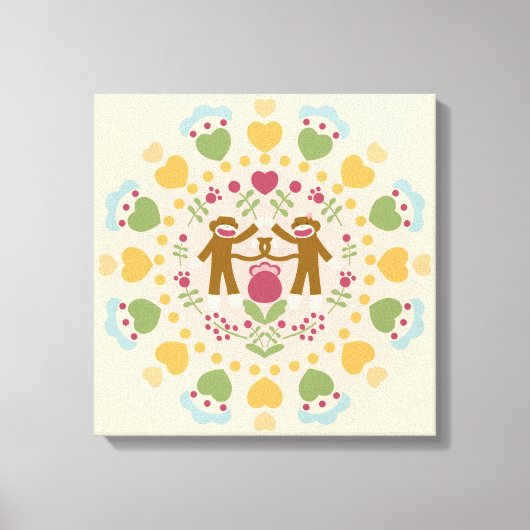 Monkey-Socken im Volksgarten Leinwanddruck (Vorderseite)