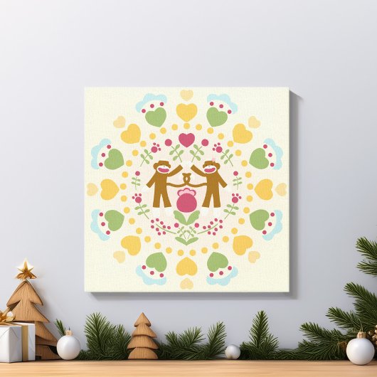 Monkey-Socken im Volksgarten Leinwanddruck