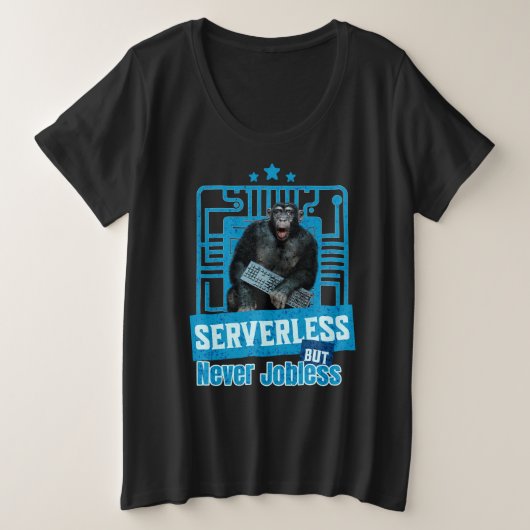 Monkey-Spaß für Entwickler Große Größe T-Shirt (Design vorne)
