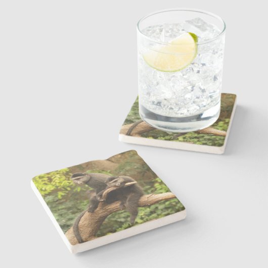 Monkey Square Untersetzer (Seitenansicht)