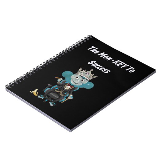 Monkey success quote notizblock (Linke Seite)