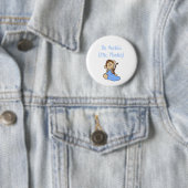Monkey Tante - blaue T-Shirts und Geschenke Button (Beispiel)