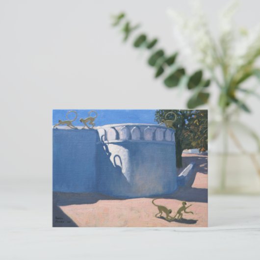 Monkey Temple India 2000 Postkarte (Stehend Vorderseite)