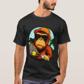 Monkey Tennisspieler T - Shirt (Vorderseite)