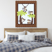 Monkey Time Mod Monkey 16x20 Leinwand Kinderzimmer (Insitu (Schlafzimmer))