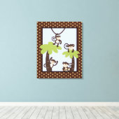 Monkey Time Mod Monkey 16x20 Leinwand Kinderzimmer (Insitu (Holzboden))