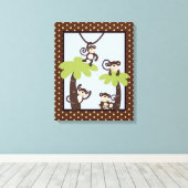 Monkey Time Mod Monkey 16x20 Leinwand Kinderzimmer (Insitu (Holzboden))