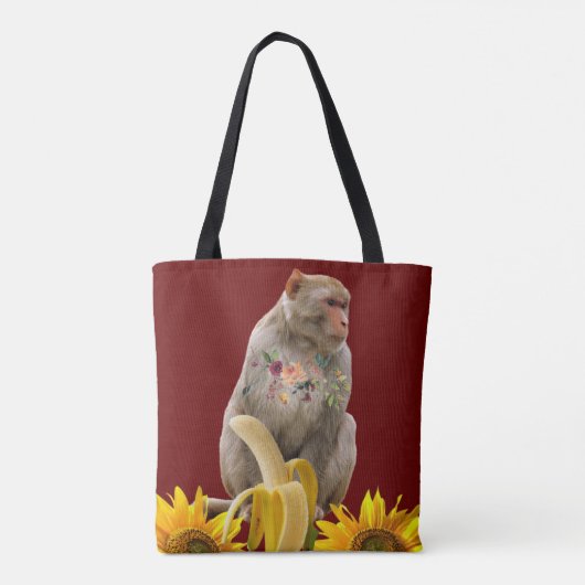 Monkey Tote Bag Tasche (Rückseite)