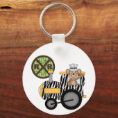 Monkey Train Engineer T-shirts and Gifts Schlüsselanhänger (Vorderseite)