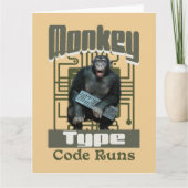Monkey-Typ, Code läuft lustig Full-Stack-Entwickle Karte (Vorderseite)