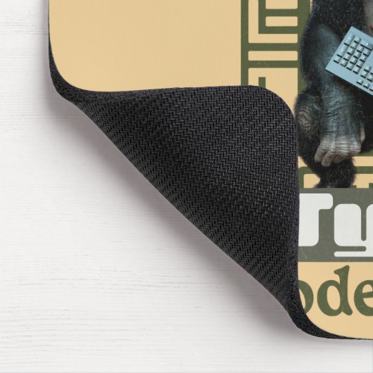 Monkey Typ, Code läuft lustig Full-Stack-Entwickle Mousepad (Ecke)
