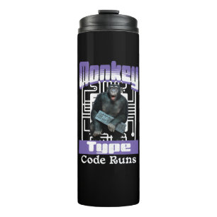 Monkey-Typ, Code läuft lustig Full-Stack-Entwickle Thermosbecher