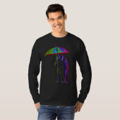 Monkey Umbrella Colourful Creative Zoo Animal Artw T-Shirt (Vorne ganz)