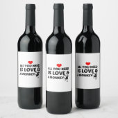 MONKEY UND LIEBE WEINETIKETT (Flaschen)
