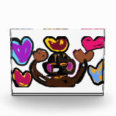 Monkey Valentine Fotoblock (Vorderseite)